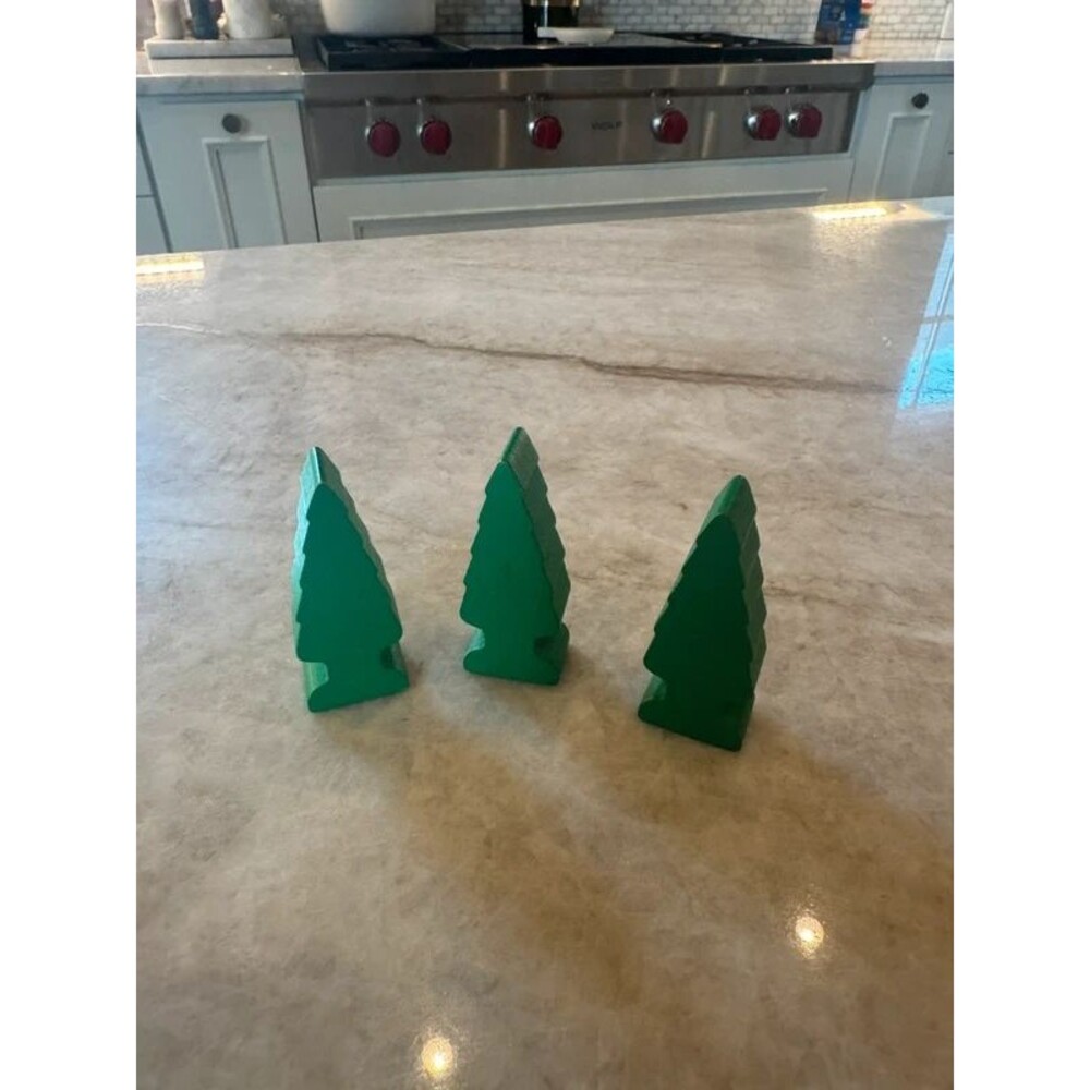 BRIO Wooden Railway Trees – Set of 3 – Green Forest Scenery